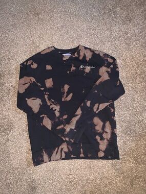 Champion Black Crewneck with White Label